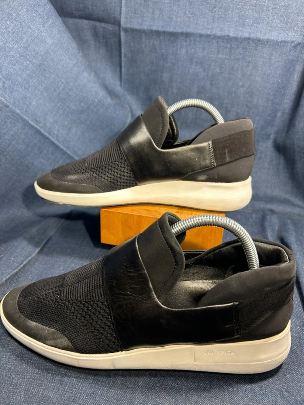 Via spiga leather slide in athletic shoes elegant 5
